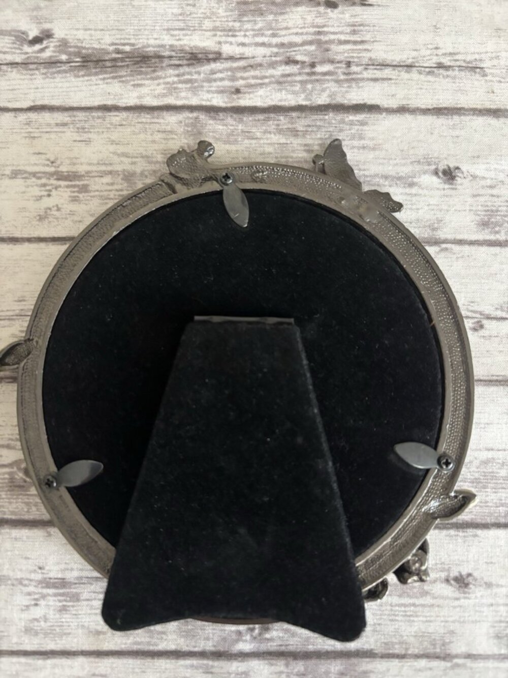 Collette et Cie Genuine Crystal Picture Frame 3D Butterfly Flowers Round Small - Picture 7 of 9